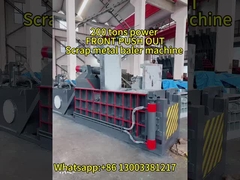 200 TONNES POWER SCRAP METAL BALER MACHINE phía trước đẩy ra loại